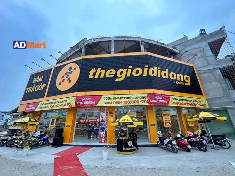 Những lưu ý khi lựa chọn vật tư làm bảng hiệu Thế Giới Di Động
