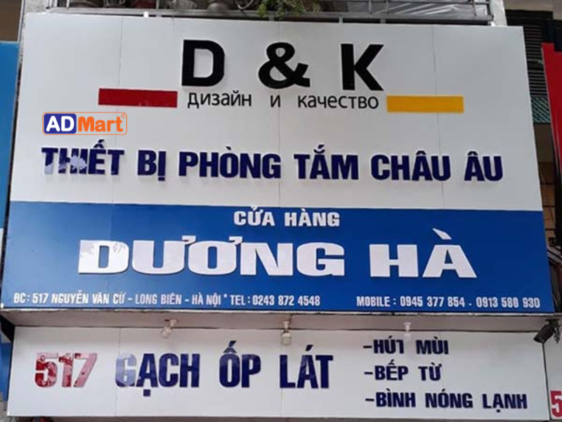 Vật liệu nào thường được sử dụng làm bảng hiệu thiết bị?