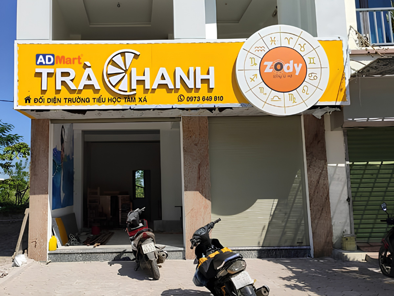 Phân tích chất liệu làm bảng hiệu trà chanh giã tay