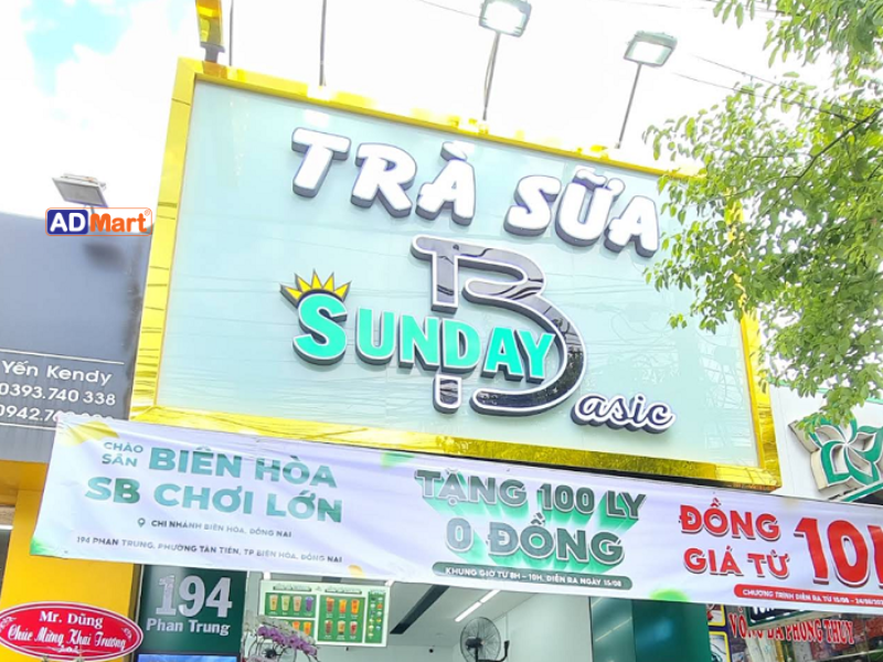 Một số lưu ý khi sử dụng bảng hiệu trà sữa