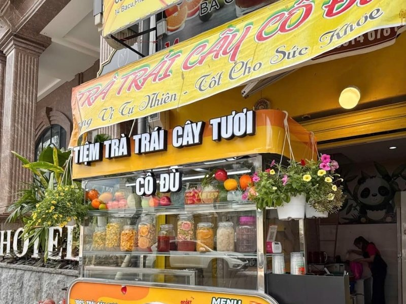 Bảng hiệu trà trái cây là gì?