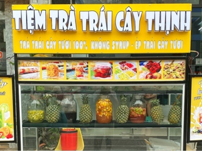 Tại sao nên đầu tư làm bảng hiệu trà trái cây?