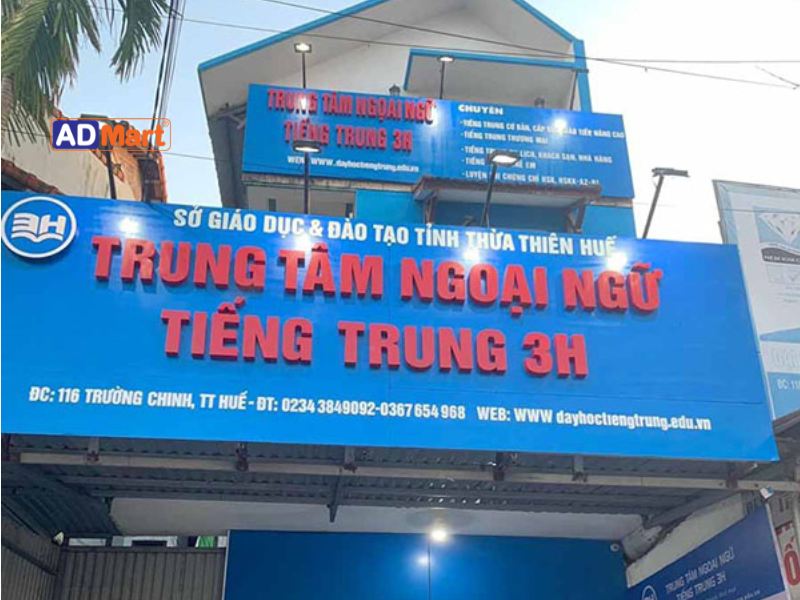 Bảng hiệu trung tâm tiếng Trung là gì? Tiêu chí lựa chọn vật tư làm bảng hiệu