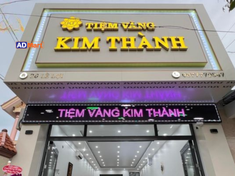 Một số mẫu bảng hiệu vàng