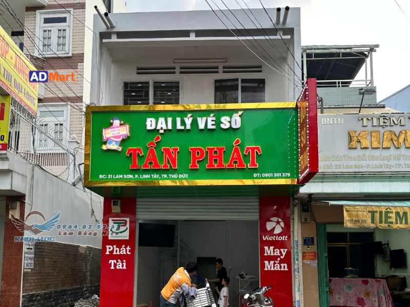 Mẫu bảng hiệu vé số đẹp, nổi bật, thu hút khách 2026