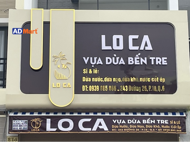 Bảng hiệu vựa dừa là gì? Các loại bảng hiệu phổ biến