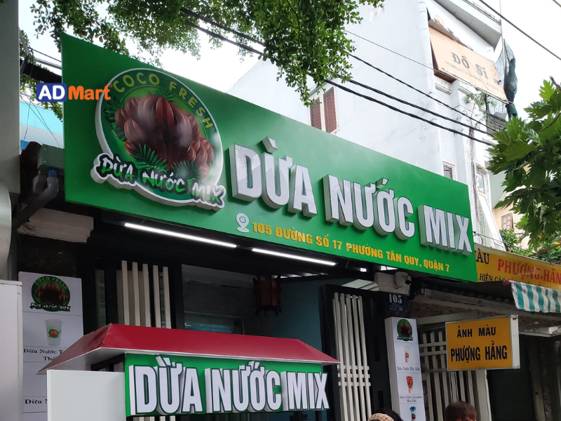 Tầm quan trọng của bảng hiệu vựa dừa trong kinh doanh