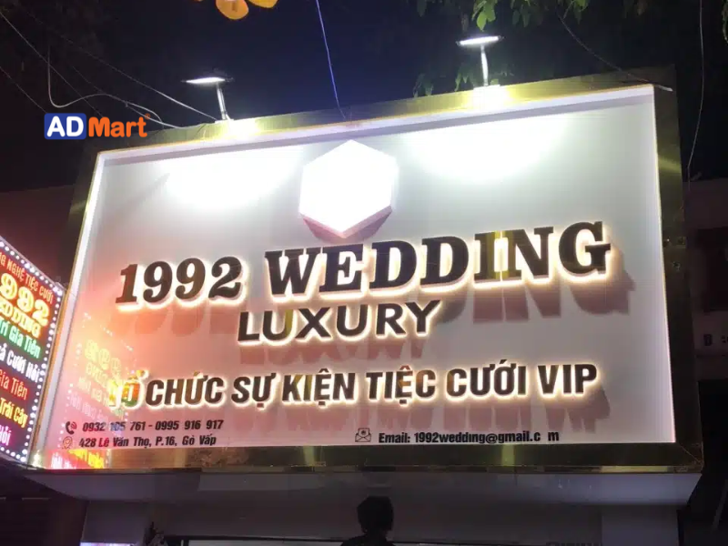 Bảng hiệu wedding đẹp, chuyên nghiệp giúp thu hút khách hàng hiệu quả