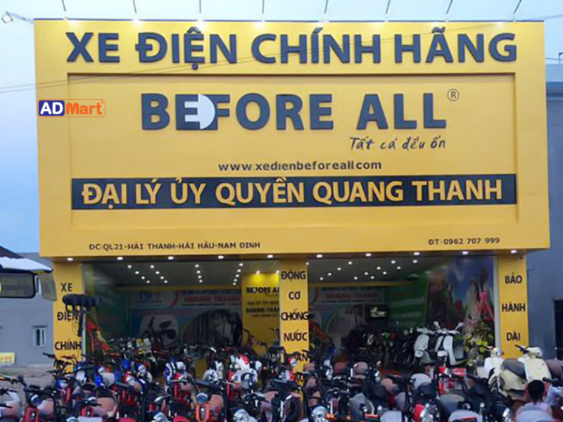 Biển hiệu đại lý xe điện