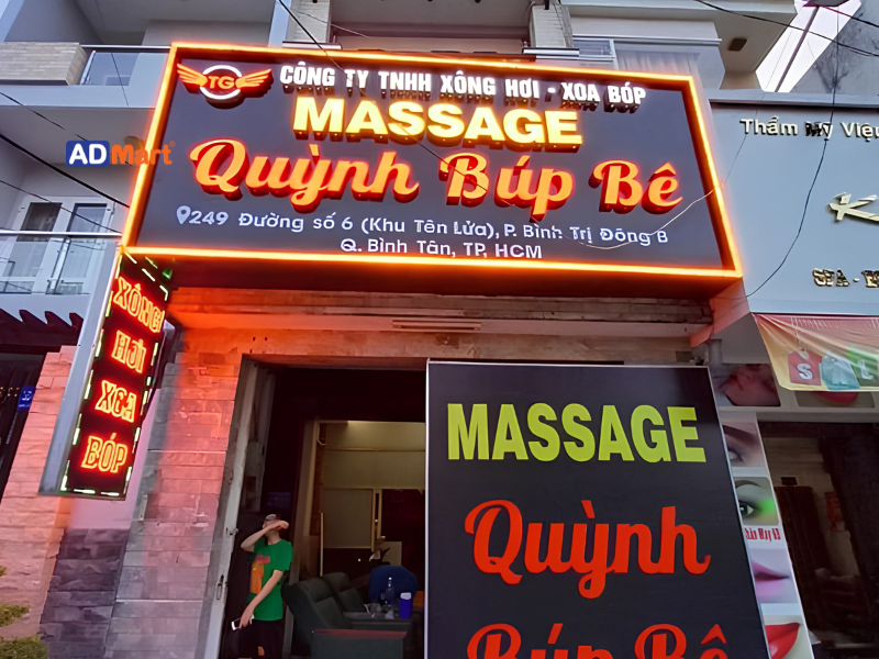 5 Xu hướng làm bảng hiệu xoa bóp bấm huyệt nổi bật