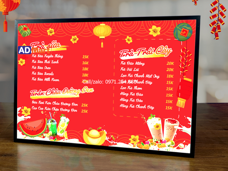 Bảng menu đẹp cho nhà hàng, quán ăn và quán cà phê nổi bật