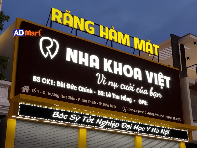 Bảng phòng khám răng ngoài trời cần lưu ý những gì?