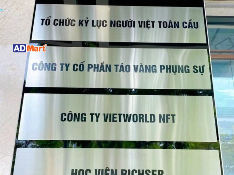 Các loại biển chỉ dẫn công ty được sử dụng phổ biến hiện nay