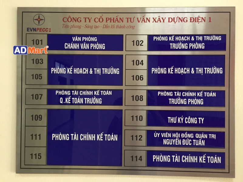 Những tiêu chí cần lưu ý khi làm biển chỉ dẫn công ty