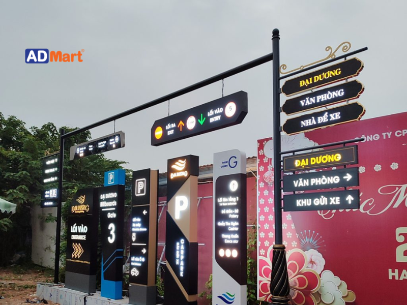 Các loại biển chỉ dẫn lối vào phổ biến
