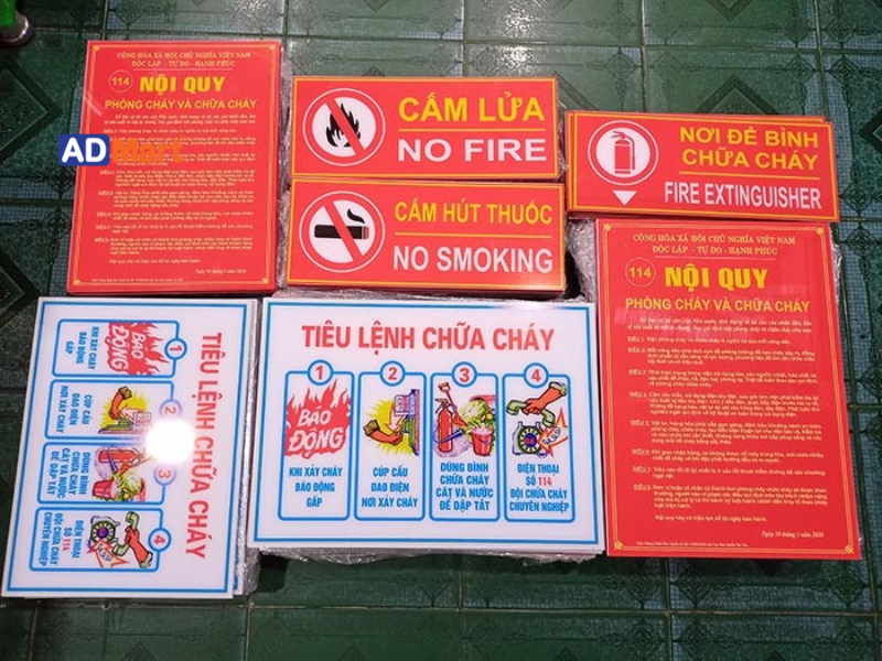 Các loại biển chỉ dẫn PCCC phổ biến hiện nay