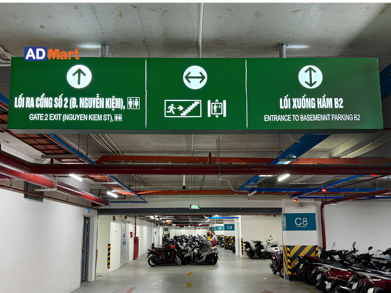 Khái niệm và phân loại hệ thống biển chỉ dẫn tầng hầm