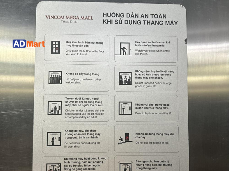 Biển chỉ dân thang máy chuyên nghiệp cho tòa nhà và văn phòng