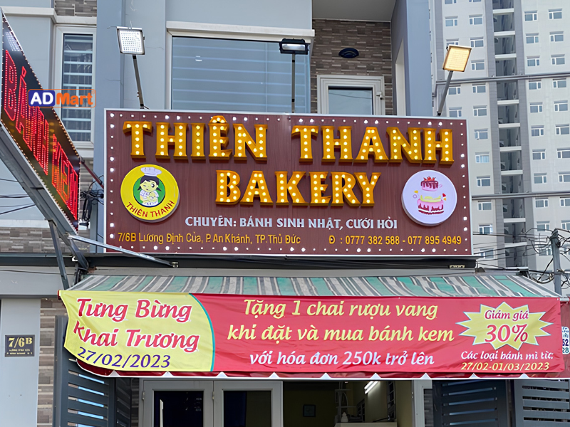 Tổng hợp mẫu biển hiệu tiệm bánh đẹp, ấn tượng