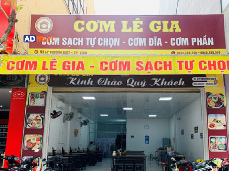 Vai trò của biển quảng cáo đối với quán cơm bình dân