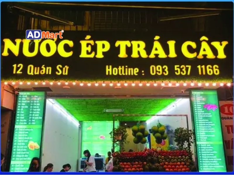 Mẫu biển quảng cáo bán nước giải khát được sử dụng phổ biến