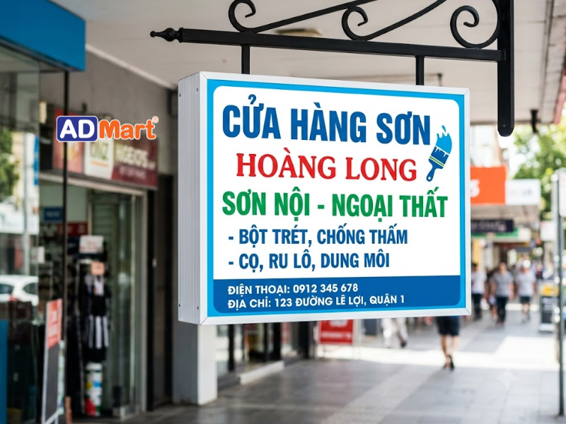 Các mẫu biển vẫy cửa hàng sơn được ưa chuộng hiện nay