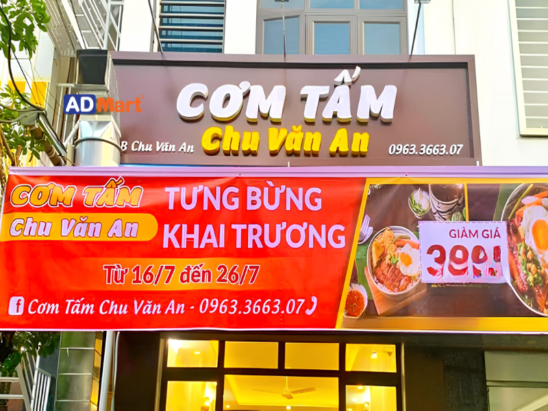 Bảng hiệu quán cơm là gì?
