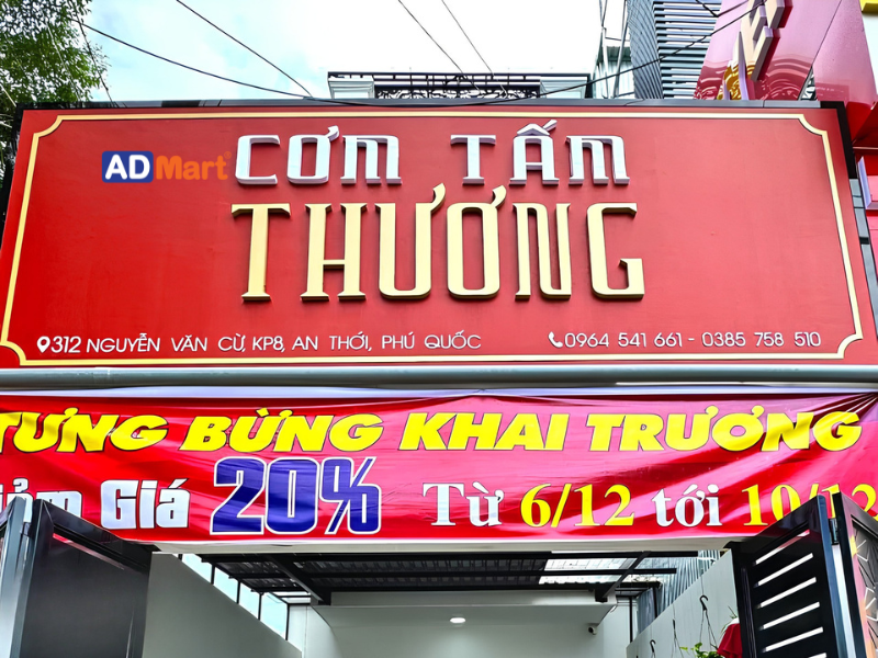 Tầm quan trọng của bảng hiệu quán cơm đẹp
