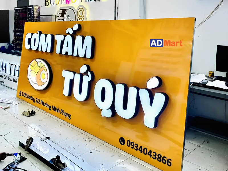 Gợi ý các mẫu bảng hiệu quán cơm phổ biến