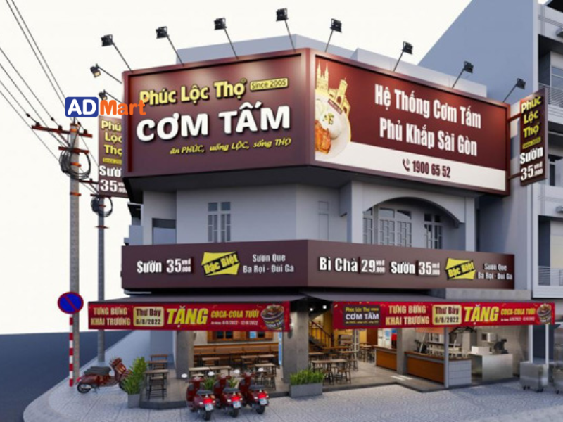 Bảng hiệu quán cơm tấm