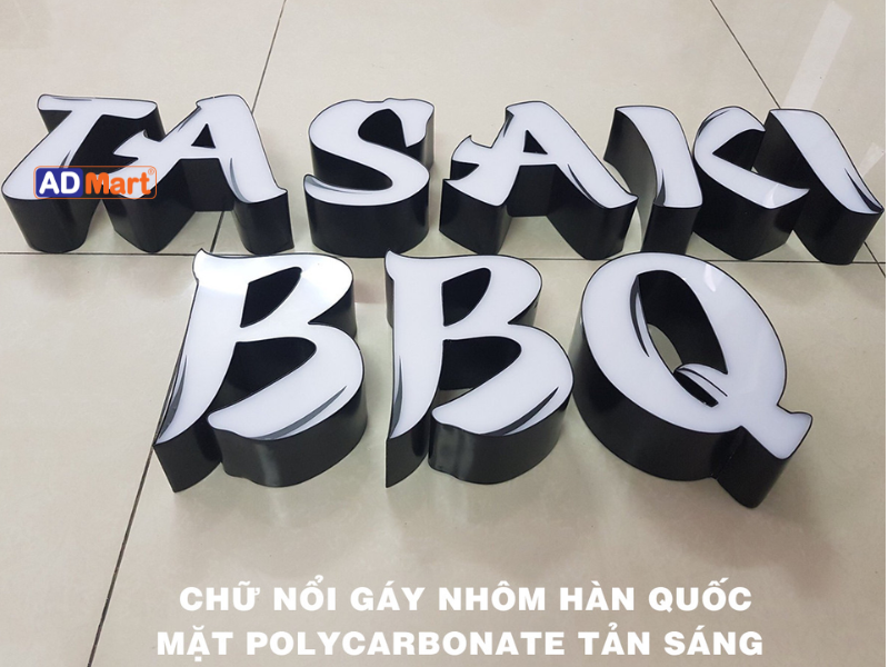 Chữ nổi chân nhôm Hàn Quốc: Đặc điểm, phân loại và ứng dụng phổ biến