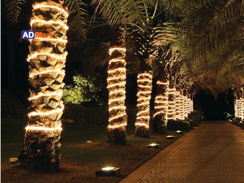 Đèn LED quấn cây ngoài trời: Đặc điểm, ứng dụng và cách chọn