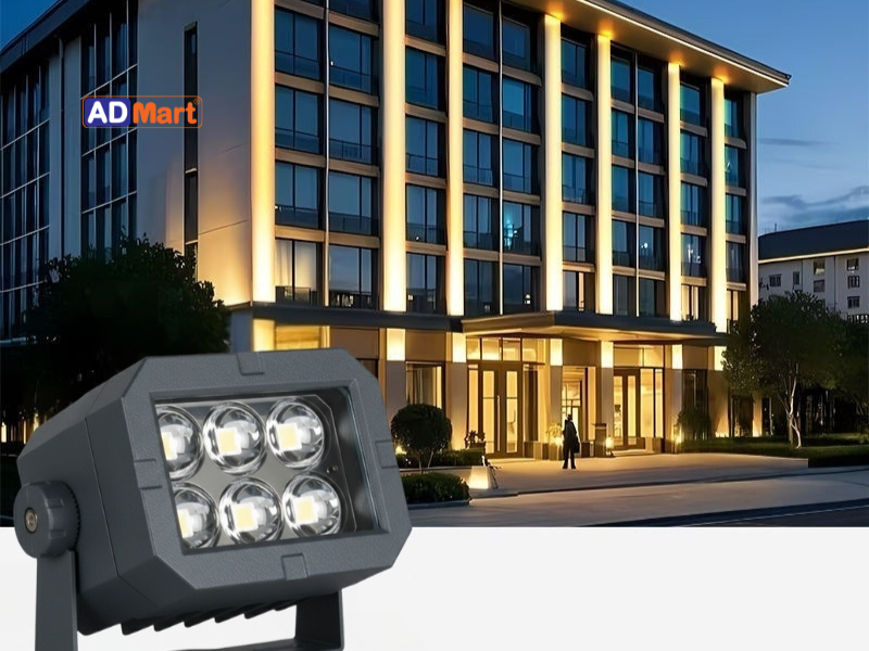Đèn pha LED chiếu mặt tiền: Đặc điểm, ứng dụng và cách chọn
