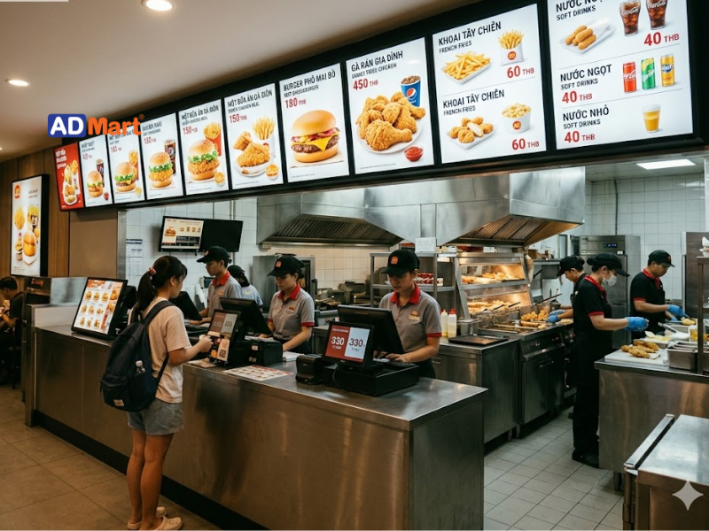 Hộp đèn menu là gì? Ứng dụng của hộp đèn menu trong thực tế