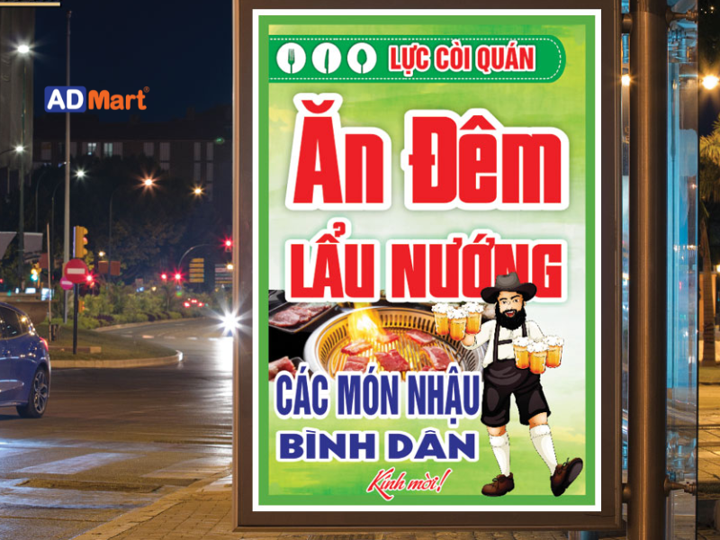 Một số lưu ý khi làm hộp đèn quán nhậu