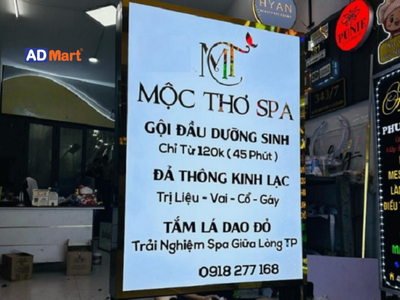Hộp đèn quảng cáo spa là gì?