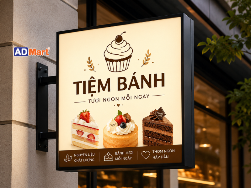 Hộp đèn tiệm bánh là gì? Các loại hộp đèn tiệm bánh