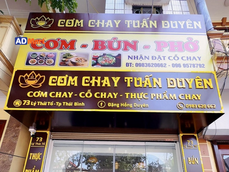 Bảng hiệu ngang là gì? Kích thước bảng hiệu ngang chuẩn