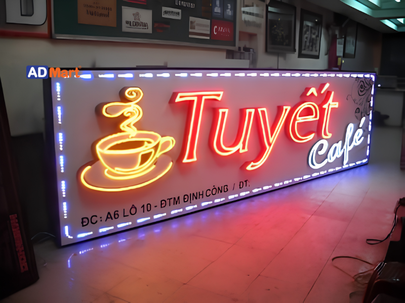 Bảng hiệu đèn led là gì? Đơn vị cung cấp vật tư làm bảng hiệu đèn led