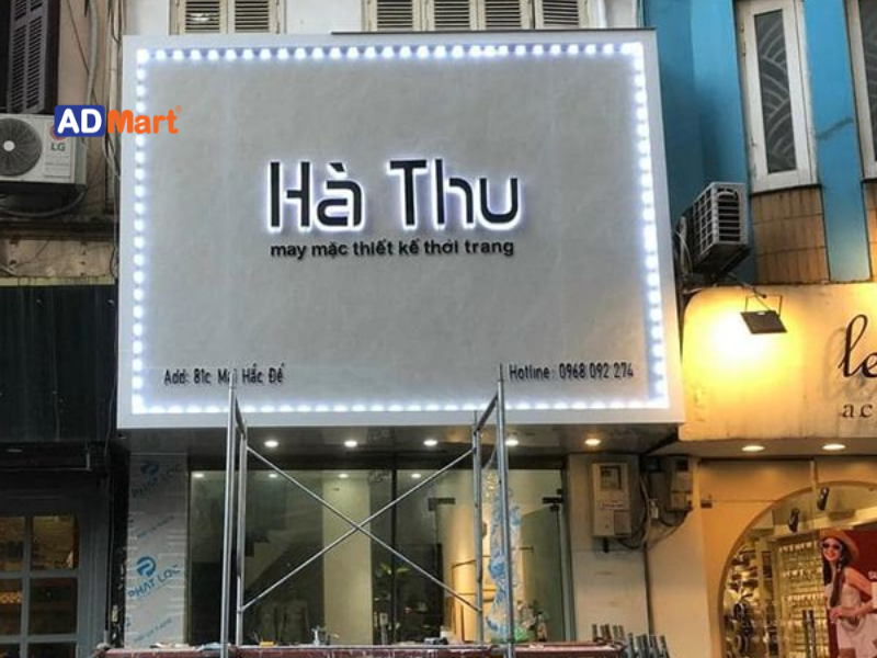 Phân tích vật tư làm bảng hiệu shop thời trang