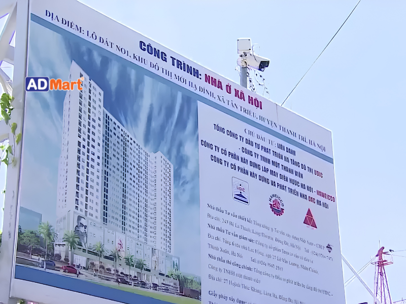 Các mẫu bảng hiệu công trình xây dựng sử dụng những vật tư nào?
