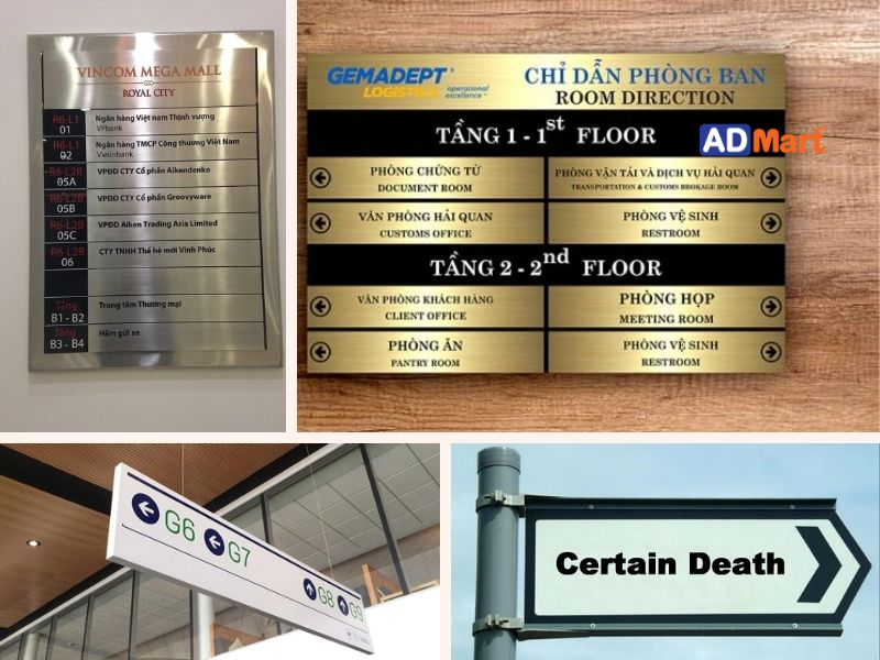 Những tiêu chí để lựa chọn mẫu biển chỉ dẫn đẹp phù hợp