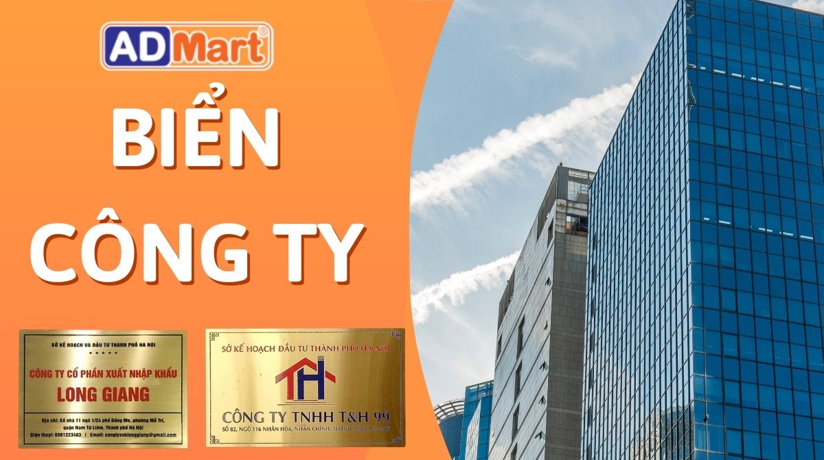 Biển tên công ty đẹp, giá tốt, đủ loại, thiết kế theo yêu cầu