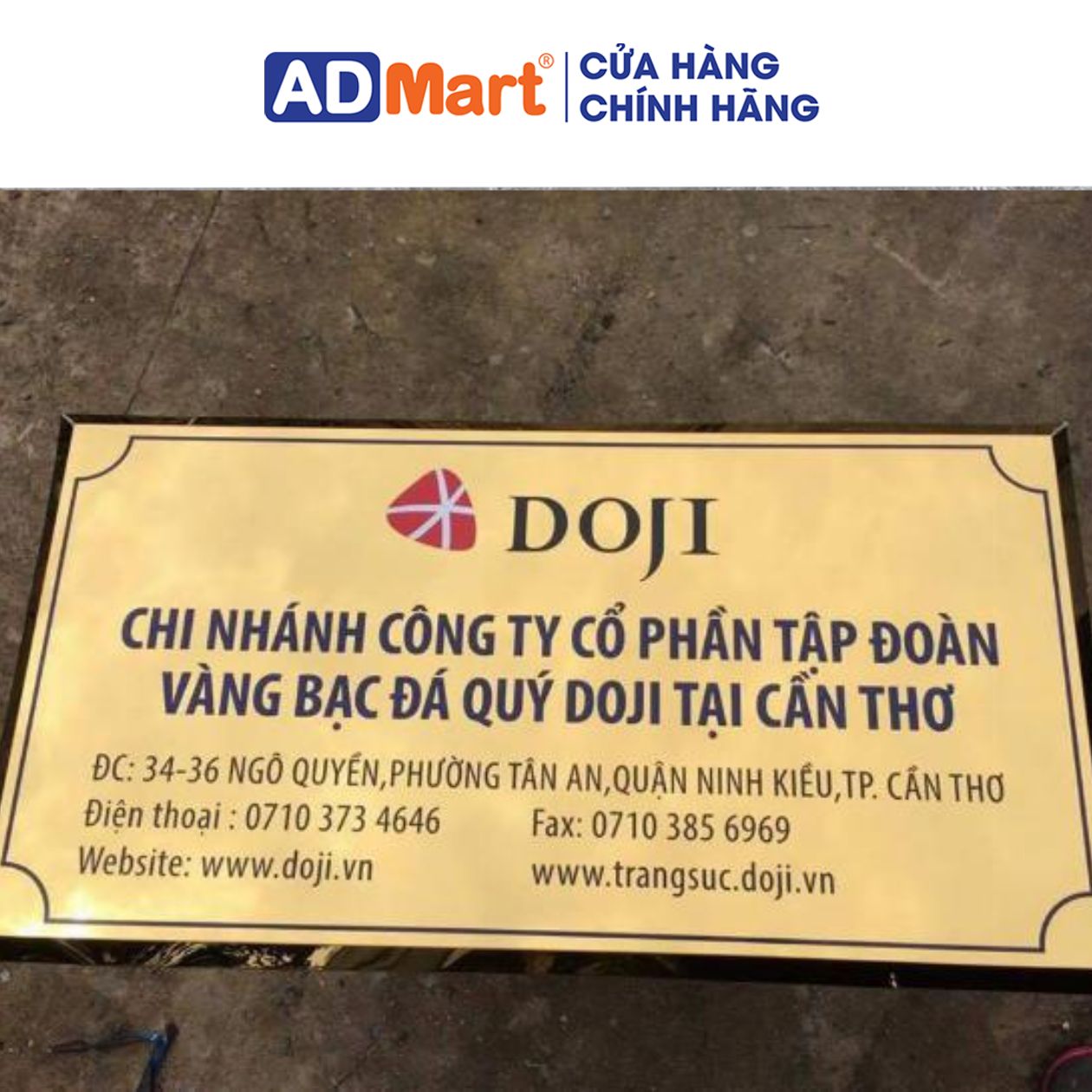 Biển công ty bằng đồng