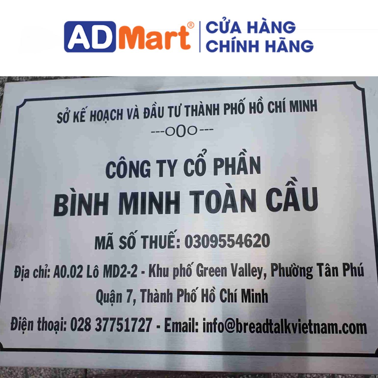 Biển inox ăn mòn siêu đẹp
