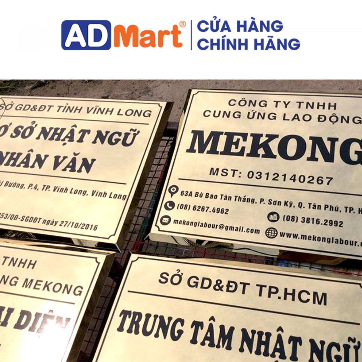 Mẫu biển inox hay được dùng