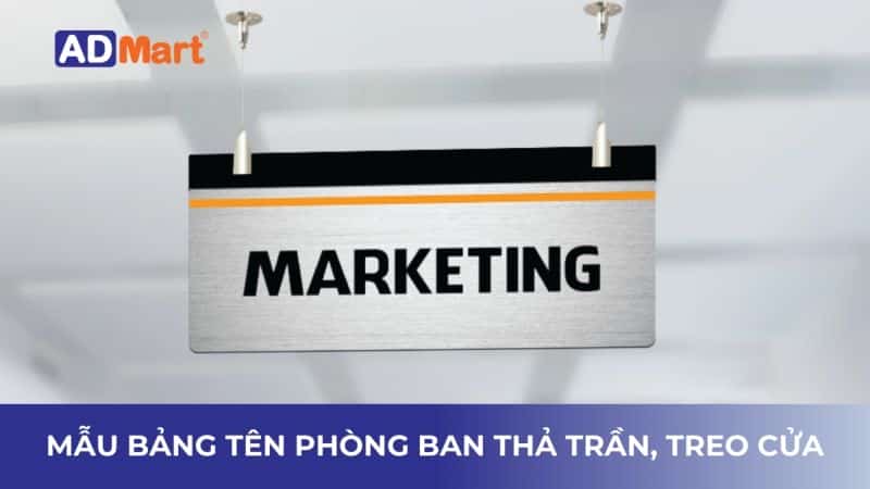 Mẫu bảng tên phòng ban thả trần, treo cửa sang trọng