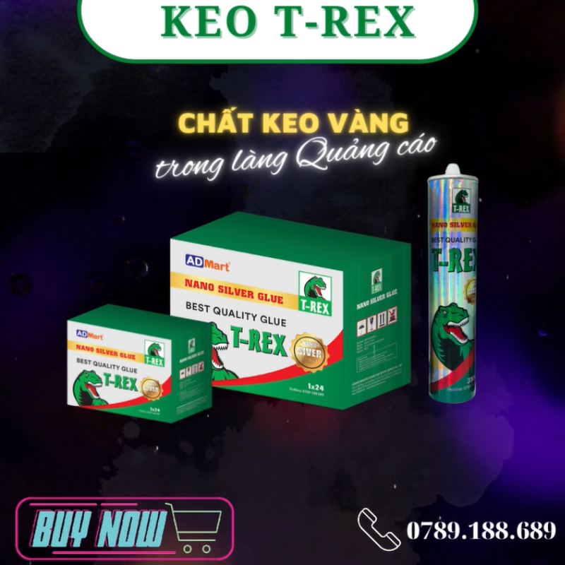 Keo bạc khủng long T-rex - Keo dán inox chuyên dụng