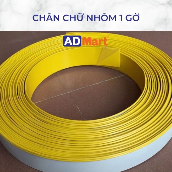 Gáy uốn chữ nhôm có 1 gờ