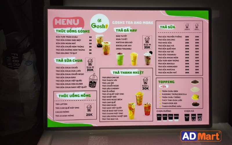 Hộp đèn siêu mỏng nắp hít
